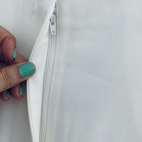 OAK + FORT Elegant White Wide-Leg Pants - Picture 6 of 16